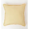 Boardwalk Linen Frayed Edge Cushion 50x50cm In Golden Haze -Linen House Shop 915041170 1 720x928
