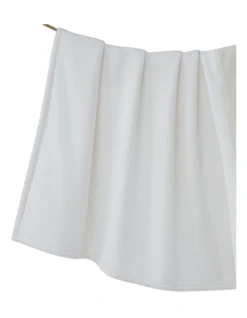 Calvin Klein Sherpa Rib Sweatshirt Throw In White Grey