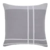 Calvin Klein Reversible Plaid Logo Pillow In Pale Grey -Linen House Shop 919028080 919027450 1 3 720x928
