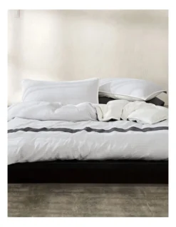 Calvin Klein Jersey Percale Quilt Cover Set In Charcoal