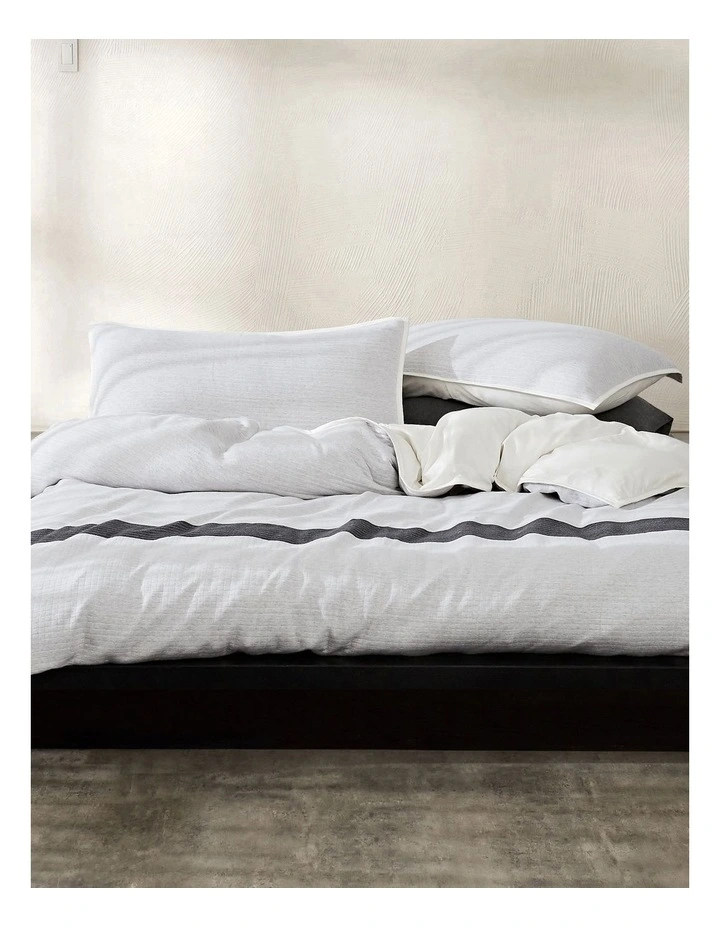 Calvin Klein Jersey Percale Quilt Cover Set In Charcoal 3 Calvin Klein Jersey Percale Quilt Cover Set In Charcoal