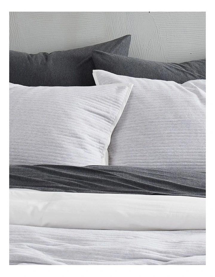 Calvin Klein Jersey Percale Quilt Cover Set In Charcoal 4 Calvin Klein Jersey Percale Quilt Cover Set In Charcoal - Image 2