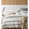 Lagoon Cotton Gauze Stripe Quilt Cover Set In Grey -Linen House Shop 923076280 923074570 1 720x928