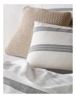 Lagoon Cotton Gauze Stripe Quilt Cover Set In Grey 7 Lagoon Cotton Gauze Stripe Quilt Cover Set In Grey -Linen House Shop 923076280 923074570 3 720x928