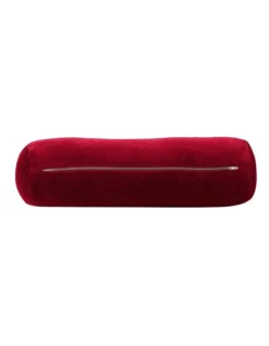 Luxury Velvet Bolster Cushion Auburn -Linen House Shop 925061770 2 720x928