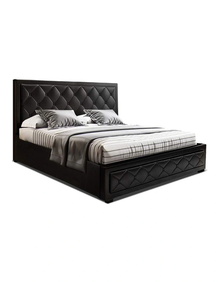 Tiyo Gas Lift Bed Frame Queen In Black 3 Tiyo Gas Lift Bed Frame Queen In Black