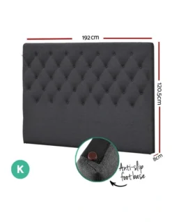 Cappi Fabric Headboard In Charcoal -Linen House Shop 925145830 3 720x928