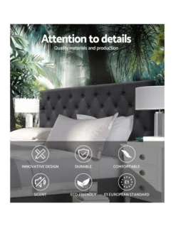 Cappi Fabric Headboard In Charcoal -Linen House Shop 925145830 4 720x928