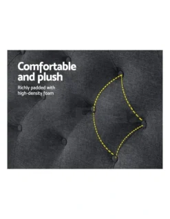 Cappi Fabric Headboard In Charcoal -Linen House Shop 925145830 5 720x928