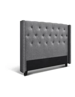Luca Fabric Headboard Queen In Grey