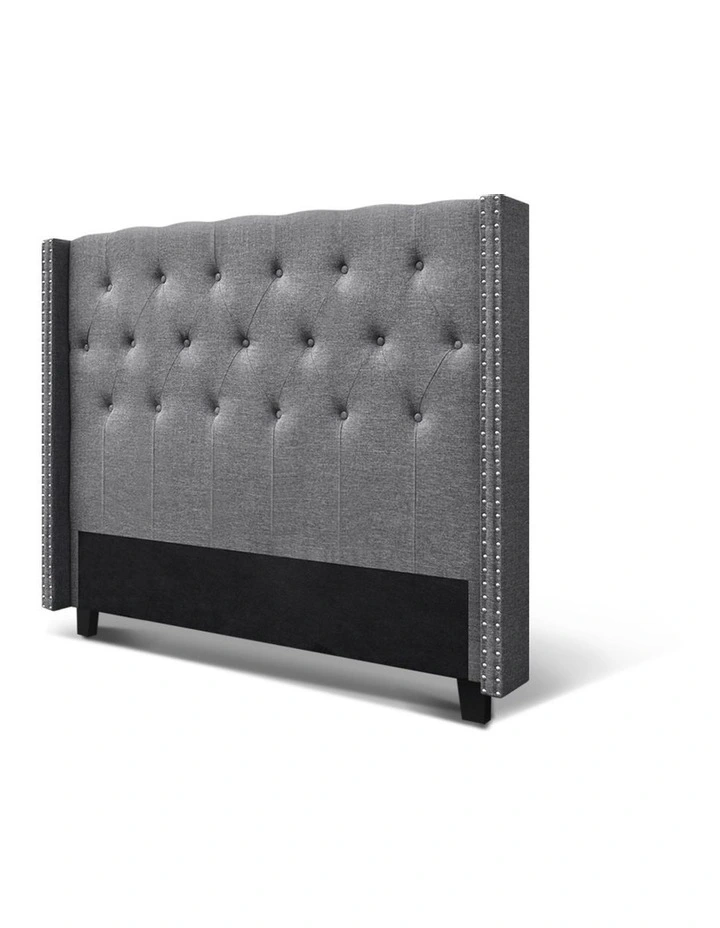 Luca Fabric Headboard Queen In Grey 6 Luca Fabric Headboard Queen In Grey - Image 4