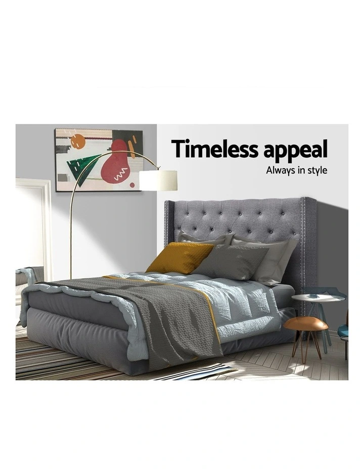 Luca Fabric Headboard Queen In Grey 8 Luca Fabric Headboard Queen In Grey - Image 6