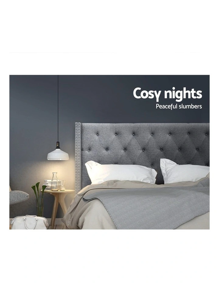 Luca Fabric Headboard Queen In Grey 9 Luca Fabric Headboard Queen In Grey - Image 7