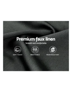 Tino Wooden Fabric Bed Base Double In Charcoal 13 Tino Wooden Fabric Bed Base Double In Charcoal -Linen House Shop 925146280 5 720x928