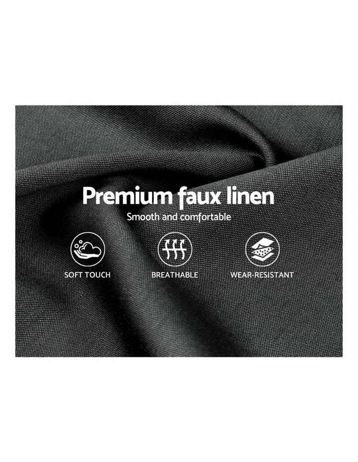 Tino Wooden Fabric Bed Base Double In Charcoal 7 Tino Wooden Fabric Bed Base Double In Charcoal - Image 5