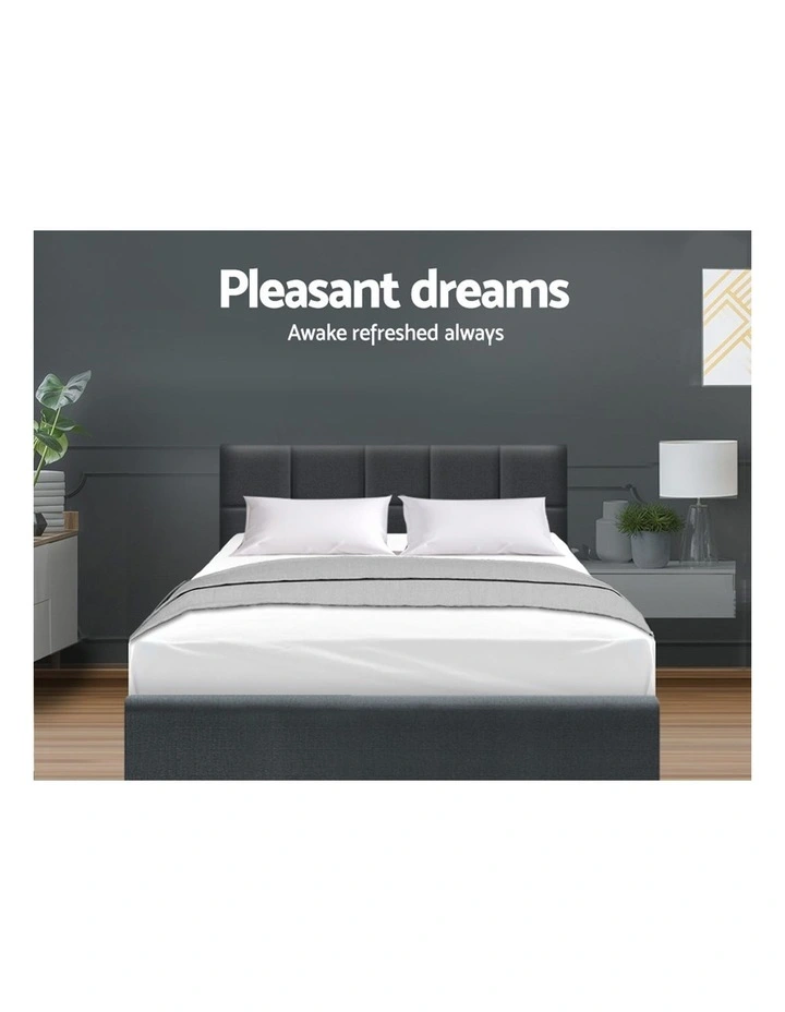 Tino Wooden Fabric Bed Base Double In Charcoal 8 Tino Wooden Fabric Bed Base Double In Charcoal - Image 6