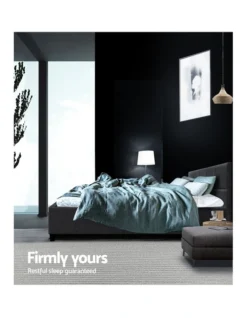 Tino Wooden Fabric Bed Base Double In Charcoal 15 Tino Wooden Fabric Bed Base Double In Charcoal -Linen House Shop 925146280 7 720x928