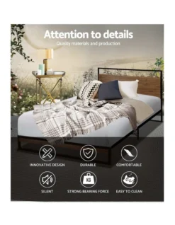 Dane Metal Bed Frame Single Size In Black -Linen House Shop 925233220 5 720x928