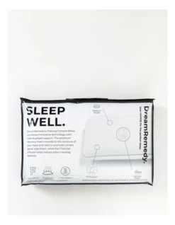 Charcoal Memory Foam Pillow In White -Linen House Shop 925523020 3 2 720x928