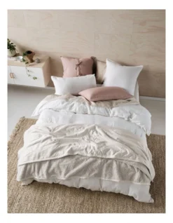 Linen House Sena Blanket In Ivory