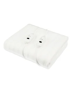Heated Electric Fitted Blanket Double In White