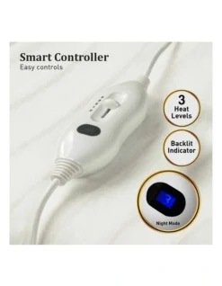 Electric Fitted Blanket Queen In White -Linen House Shop 928268560 5 720x928