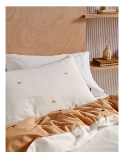 Bear Hug Quilt Cover Set In Caramel/Cream -Linen House Shop 929581840 5 720x928