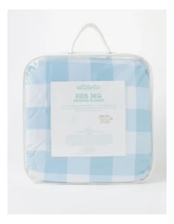 Weighted Blanket 3kg In Gingham Blue