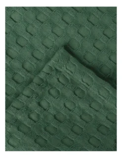 Heritage Turkish Cotton Waffle Blanket In Green 7 Heritage Turkish Cotton Waffle Blanket In Green -Linen House Shop 934161400 934162750 3 720x928