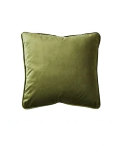Remi Velvet Cushion In Grass Green