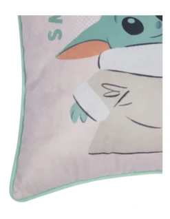 STAR WARS Baby Yoda Cushion In Pink -Linen House Shop 935999290 5 720x928