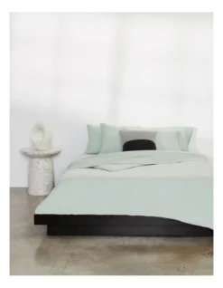 Calvin Klein Colourblock Rib Logo Cushion In Grey/Black -Linen House Shop 936566650 936566200 5 720x928