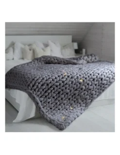 Royal Comfort Chunky Hand Knit Thick Weighted Blanket Plush 6.3kg 203cm X 153cm -Linen House Shop 936883180 3 720x928