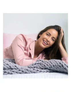 Royal Comfort Chunky Hand Knit Thick Weighted Blanket Plush 6.3kg 203cm X 153cm -Linen House Shop 936883180 4 720x928