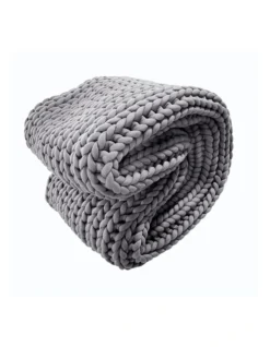 Royal Comfort Chunky Hand Knit Thick Weighted Blanket Plush 6.3kg 203cm X 153cm -Linen House Shop 936883180 5 720x928