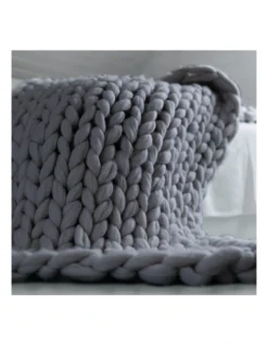 Royal Comfort Chunky Hand Knit Thick Weighted Blanket Plush 6.3kg 203cm X 153cm -Linen House Shop 936883180 6 720x928