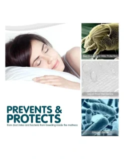 Laura Hill Luxury Cool Max Comfortable Fully Fitted Bed Mattress Protector Double -Linen House Shop 940293820 4 720x928