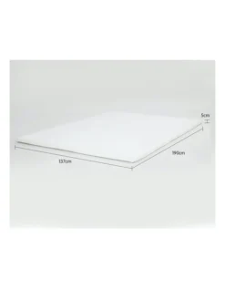 New Foam Mattress 5cm Topper Underlay Fabric Jacquard Cover Double Protector -Linen House Shop 940294360 7 720x928