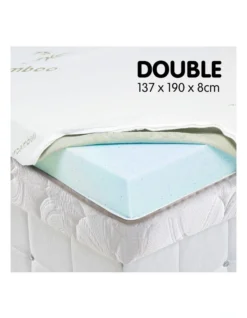 Cool Gel Memory Foam 8cm Mattress Topper Bamboo Fabric Cover Ecologic Queen King -Linen House Shop 940294990 3 720x928