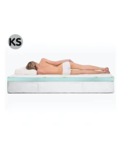 Cool Gel Memory Foam 8cm Mattress Topper Bamboo Fabric Cover Ecologic King Single 10 Cool Gel Memory Foam 8cm Mattress Topper Bamboo Fabric Cover Ecologic King Single -Linen House Shop 940295080 2 720x928