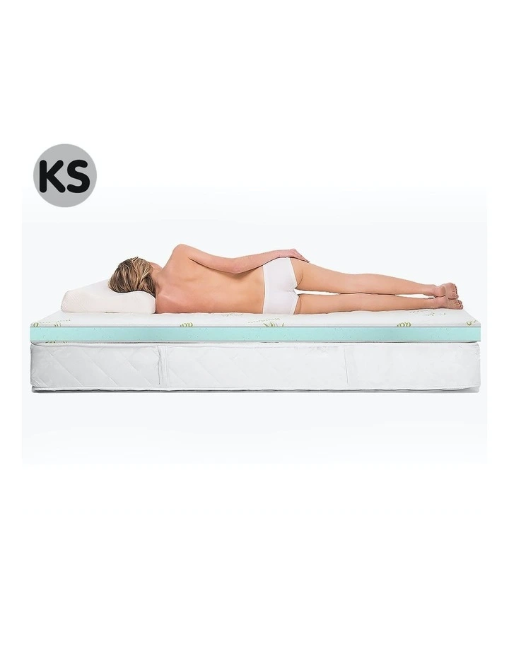 Cool Gel Memory Foam 8cm Mattress Topper Bamboo Fabric Cover Ecologic King Single 4 Cool Gel Memory Foam 8cm Mattress Topper Bamboo Fabric Cover Ecologic King Single - Image 2