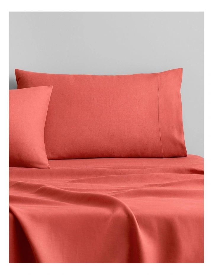 Abbotson Flat Sheet In Washed Red 4 Abbotson Flat Sheet In Washed Red - Image 2