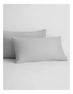 Reilly Pillowcase Pair In Soft Grey -Linen House Shop 949492000 2 720x928