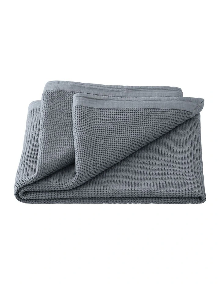 Henney Blanket In Smokey Blue 3 Henney Blanket In Smokey Blue
