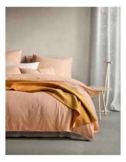 Reilly Stripe Quilt Cover Set In Marmalade