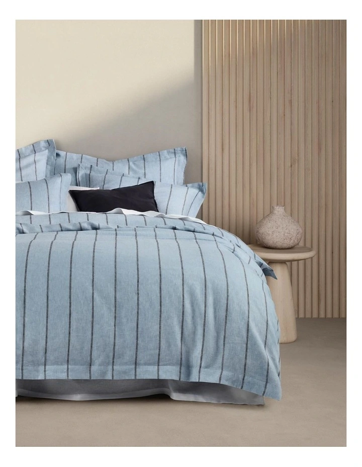 Abbotson Stripe Tailored Pillowcase Pair In Spa 4 Abbotson Stripe Tailored Pillowcase Pair In Spa - Image 2
