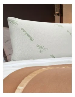 Memory Foam Hypoallergenic Bamboo Covered Pillow Single Pack -Linen House Shop 950986180 2 720x928