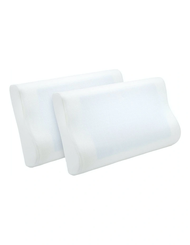 Gel-Infused Contoured Memory Foam Pillow Twin Pack 7 Gel-Infused Contoured Memory Foam Pillow Twin Pack - Image 5