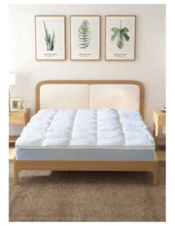 Luxury Bamboo Fabric Mattress Pad Topper Cover In White 7 Luxury Bamboo Fabric Mattress Pad Topper Cover In White -Linen House Shop 950988970 3 1 720x928