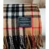 Heritage Collection Recycled Wool Scottish Tartan Blanket In Camel -Linen House Shop 951296230 1 720x928